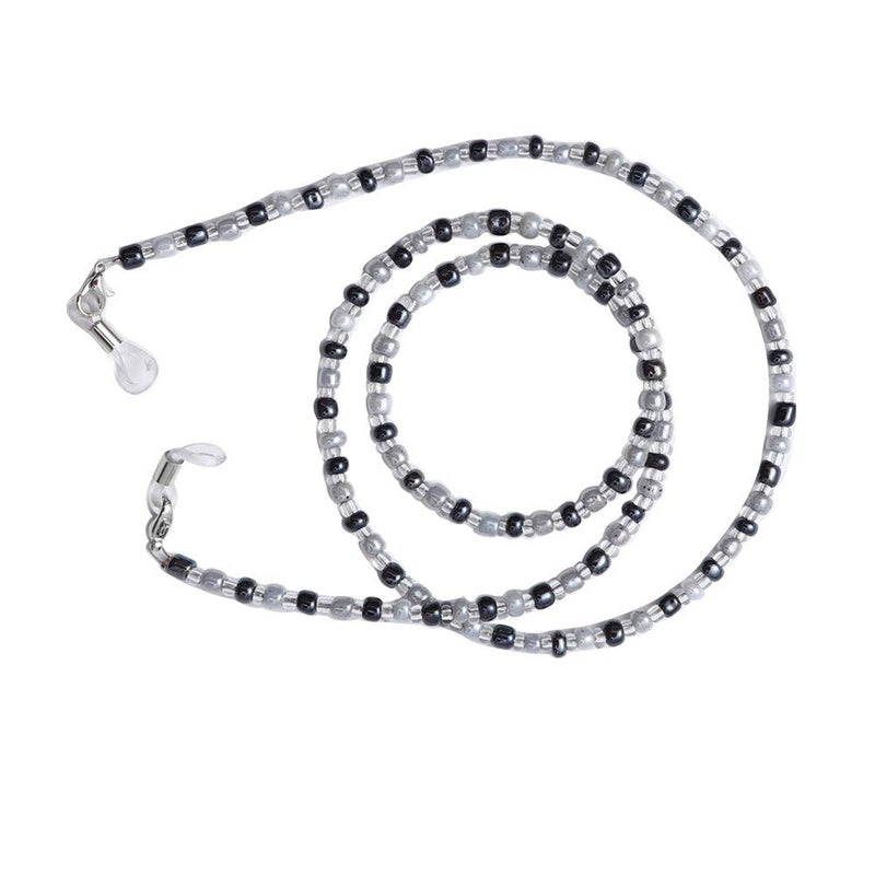 Feacole Old Lady Costume Set-Grandmother Wig,Wig Caps, Madea Granny Glasses, Eyeglass Retainer Chain,Pearl Necklace(5 Pieces) - Image 5